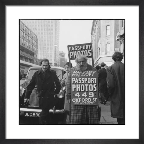 Sandwich-board advertising man 20th century