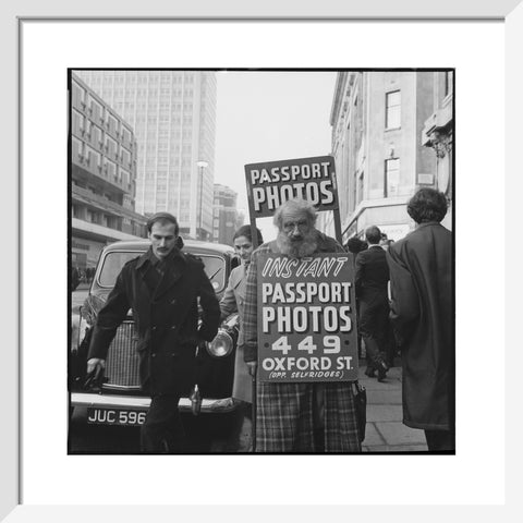 Sandwich-board advertising man 20th century