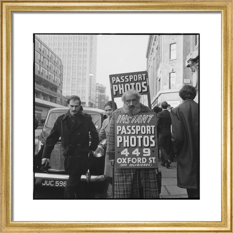 Sandwich-board advertising man 20th century