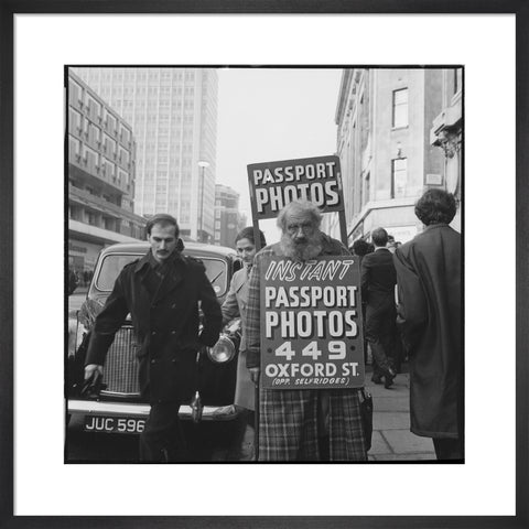 Sandwich-board advertising man 20th century