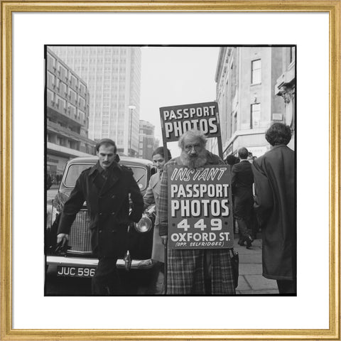 Sandwich-board advertising man 20th century