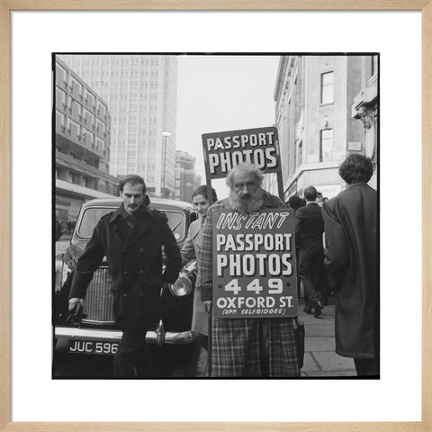 Sandwich-board advertising man 20th century