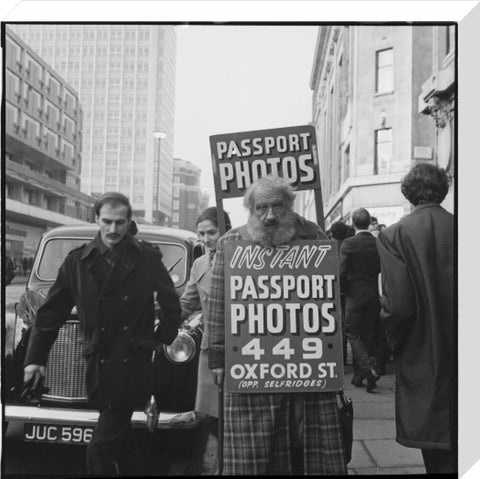 Sandwich-board advertising man 20th century