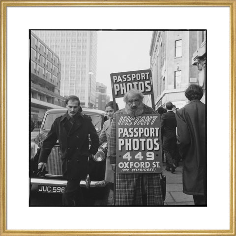Sandwich-board advertising man 20th century