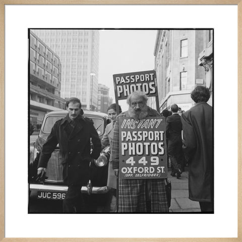 Sandwich-board advertising man 20th century