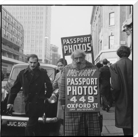Sandwich-board advertising man 20th century