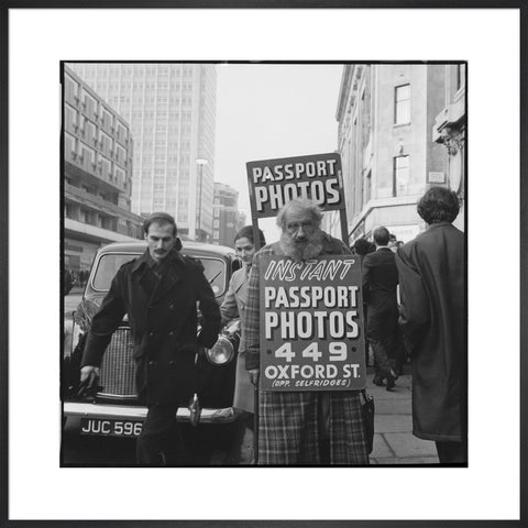 Sandwich-board advertising man 20th century
