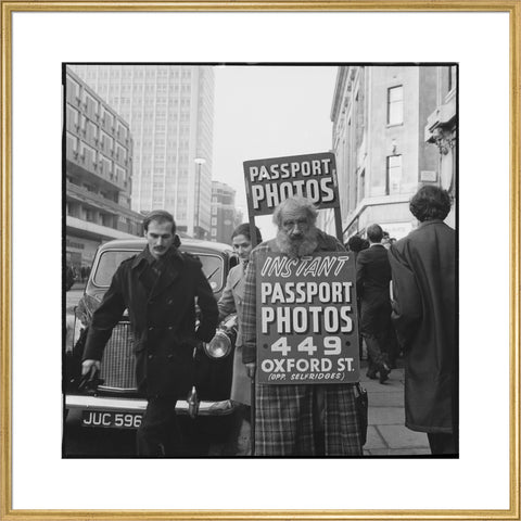 Sandwich-board advertising man 20th century