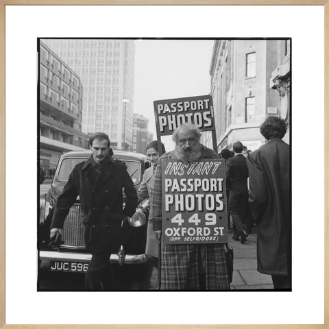 Sandwich-board advertising man 20th century