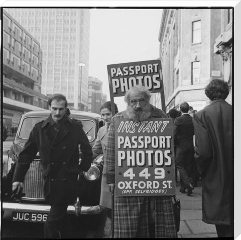 Sandwich-board advertising man 20th century