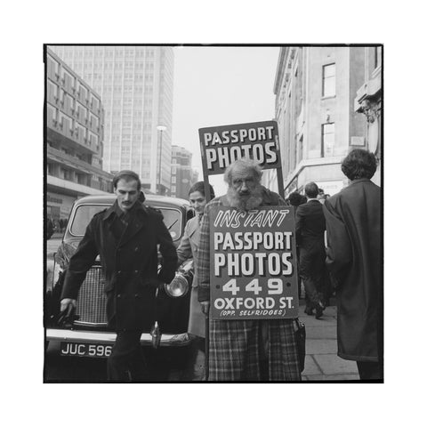 Sandwich-board advertising man 20th century