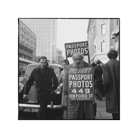 Sandwich-board advertising man 20th century