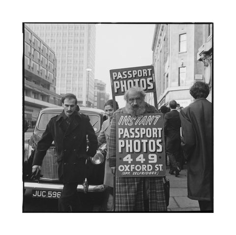 Sandwich-board advertising man 20th century