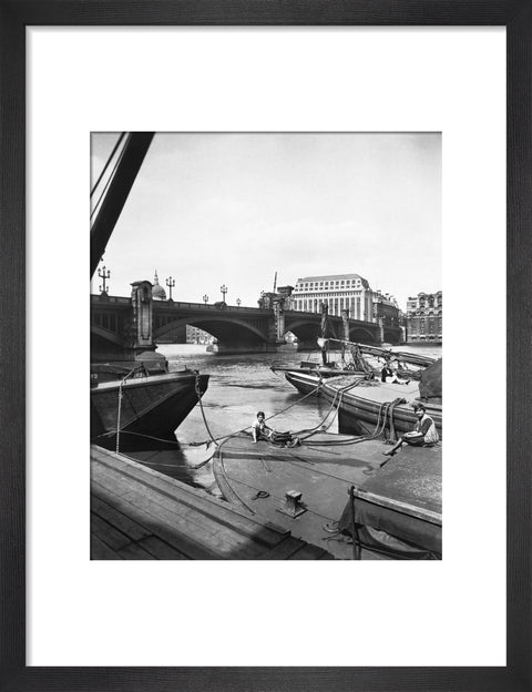 Barges by Southwark Bridge 20th century