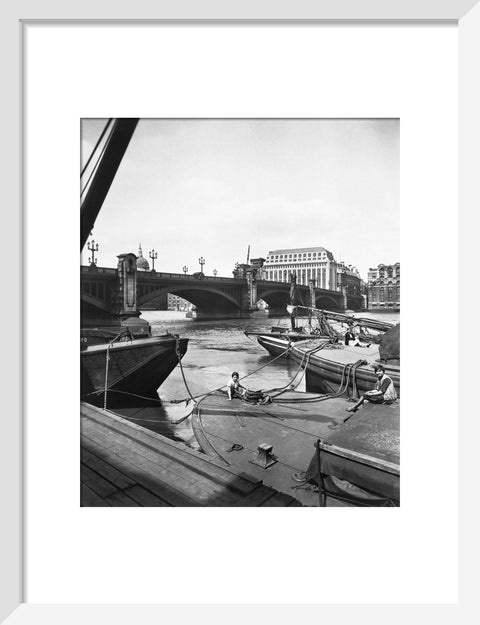 Barges by Southwark Bridge 20th century