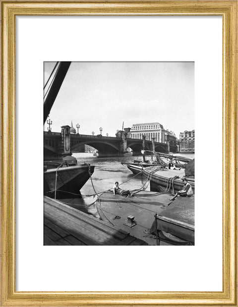 Barges by Southwark Bridge 20th century