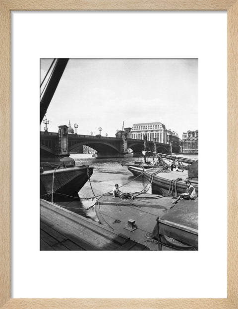 Barges by Southwark Bridge 20th century