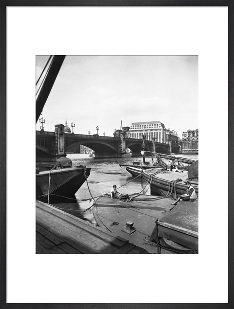 Barges by Southwark Bridge 20th century