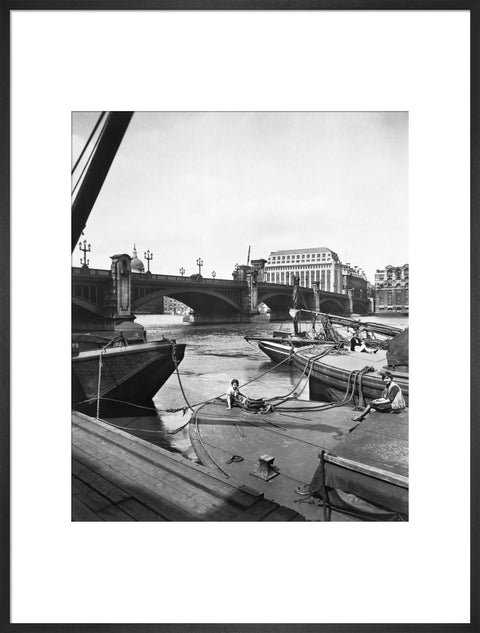 Barges by Southwark Bridge 20th century