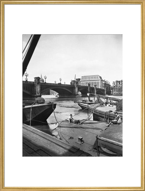 Barges by Southwark Bridge 20th century