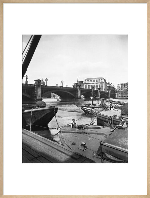 Barges by Southwark Bridge 20th century