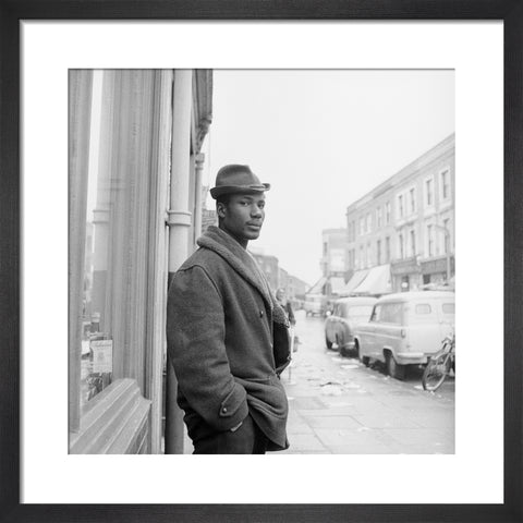 Man on a street in Notting Hill 1961