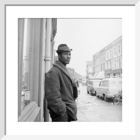 Man on a street in Notting Hill 1961