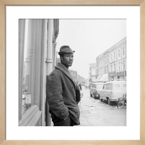 Man on a street in Notting Hill 1961