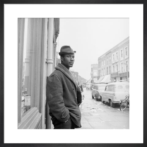 Man on a street in Notting Hill 1961