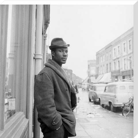 Man on a street in Notting Hill 1961