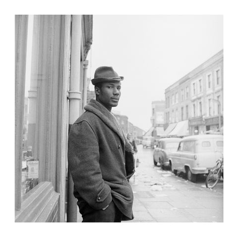 Man on a street in Notting Hill 1961