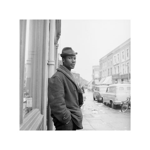 Man on a street in Notting Hill 1961