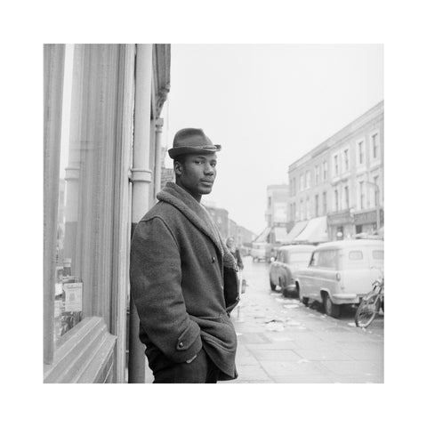 Man on a street in Notting Hill 1961