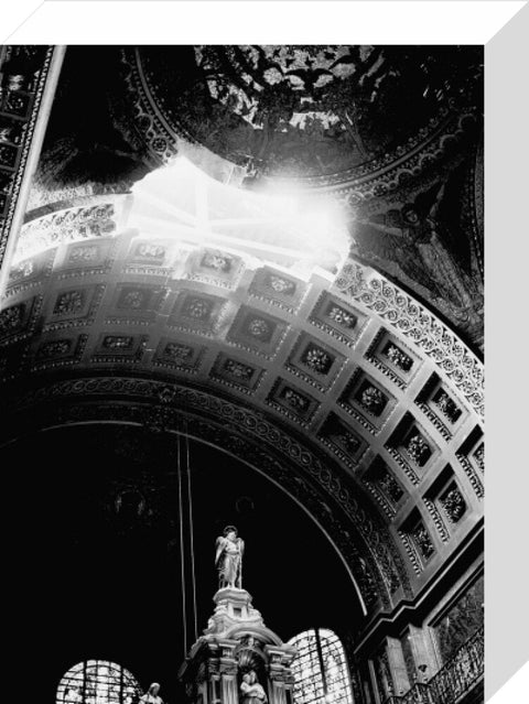 St. Paul's Cathedral damaged by a bomb explosion 1940