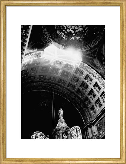 St. Paul's Cathedral damaged by a bomb explosion 1940