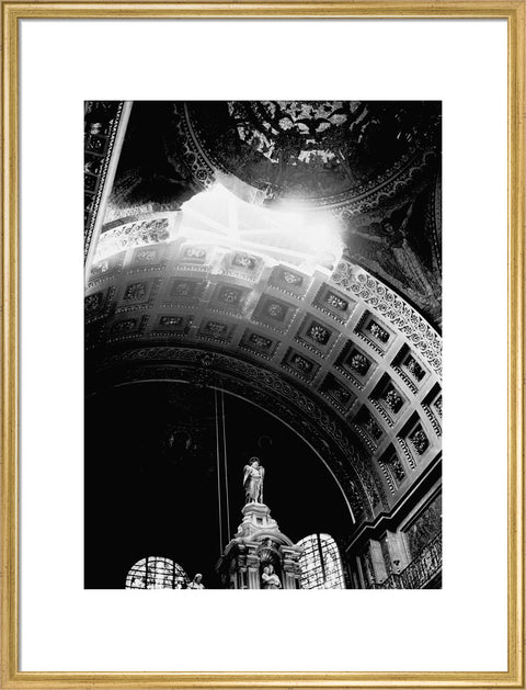 St. Paul's Cathedral damaged by a bomb explosion 1940