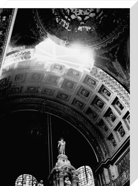 St. Paul's Cathedral damaged by a bomb explosion 1940