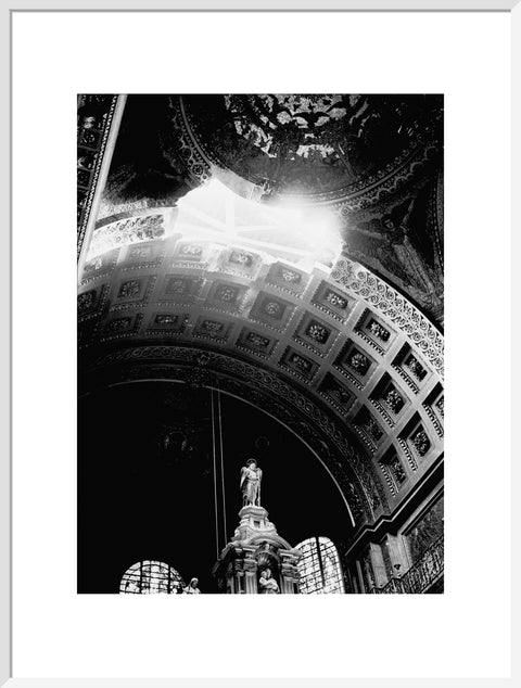St. Paul's Cathedral damaged by a bomb explosion 1940