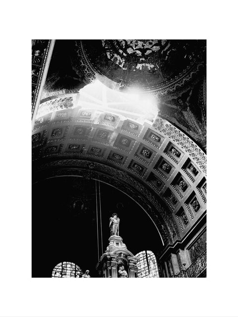 St. Paul's Cathedral damaged by a bomb explosion 1940