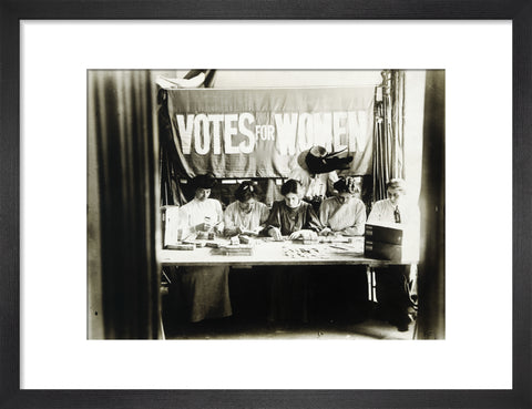 Suffragettes preparing and counting tickets 1909