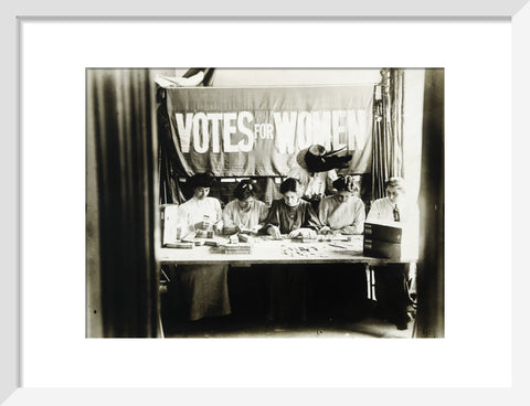 Suffragettes preparing and counting tickets 1909