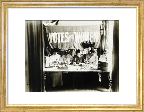 Suffragettes preparing and counting tickets 1909