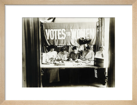 Suffragettes preparing and counting tickets 1909