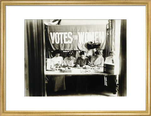 Suffragettes preparing and counting tickets 1909