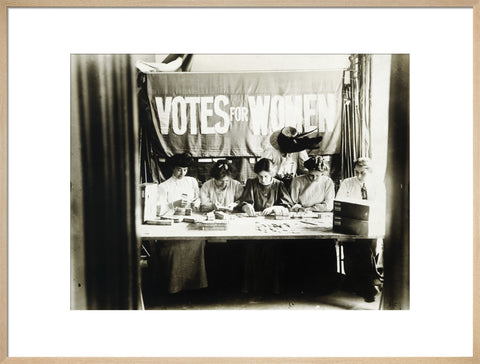 Suffragettes preparing and counting tickets 1909