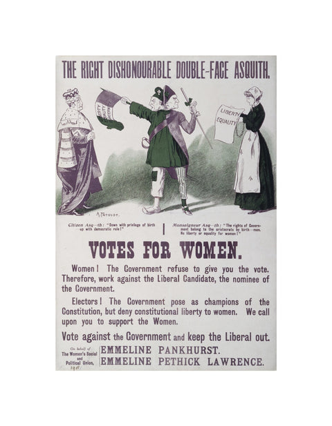 The right dishonourable double - face asquith. Votes for women 1909