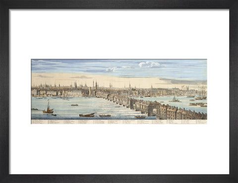 Panorama of of the north bank of the Thames: 1749