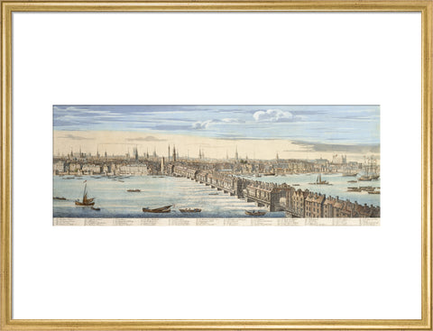 Panorama of of the north bank of the Thames: 1749