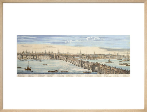 Panorama of of the north bank of the Thames: 1749