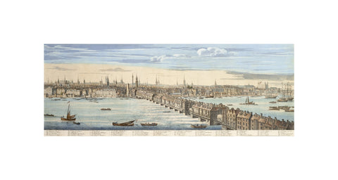 Panorama of of the north bank of the Thames: 1749